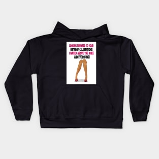 Waxed above the knee! Kids Hoodie